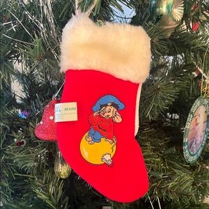 1986 Mcdonald's/Sears Fievel An American Tail Zippered Small Christmas Stocking